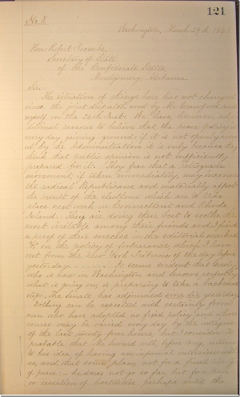AMs 811-20 p121 Confederate Letter Book 3-29-1861 edited