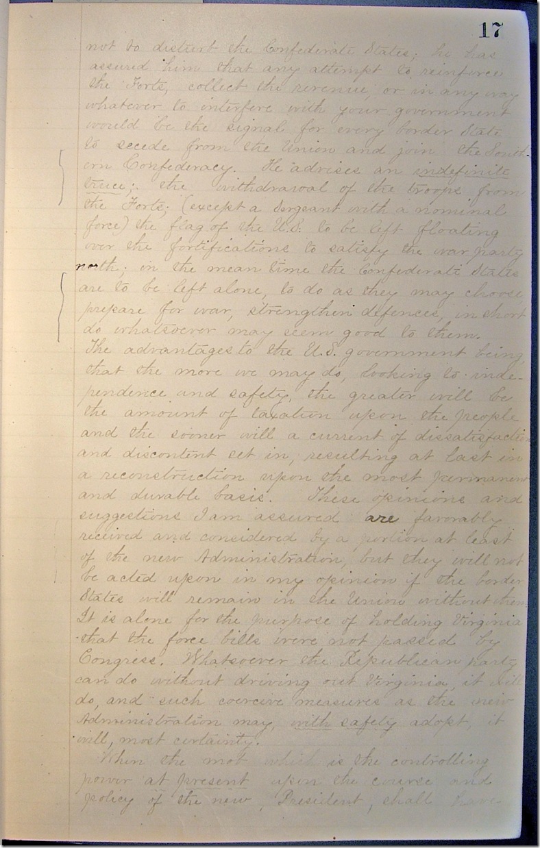 AMs 811-20 p17 Confederate Letter Book 3-3-1861 p3 edited