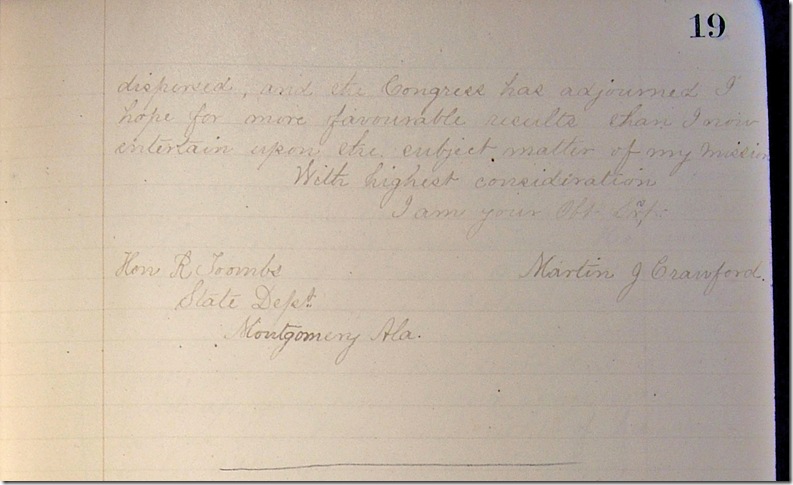 AMs 811-20 p19 Confederate Letter Book 3-3-1861 p4 edited