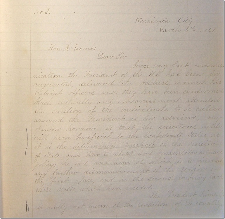 AMs 811-20 p19 Confederate Letter Book 3-6-1861 edited