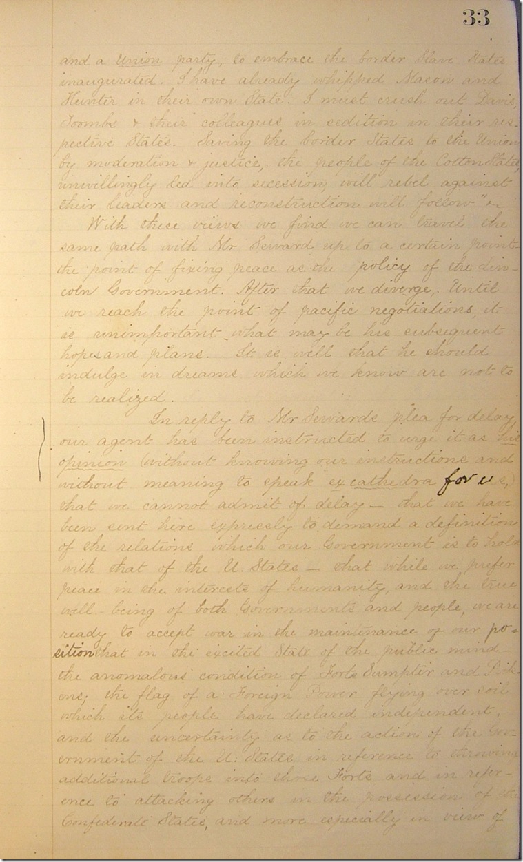 AMs 811-20 p33 Confederate Letter Book 3-8-1861 p2 edited