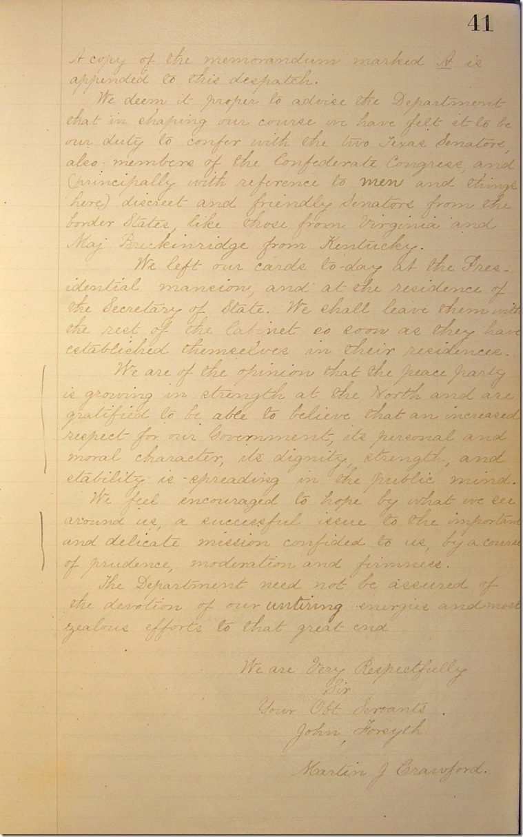 AMs 811-20 p41 Confederate Letter Book 3-8-1861 p6 edited