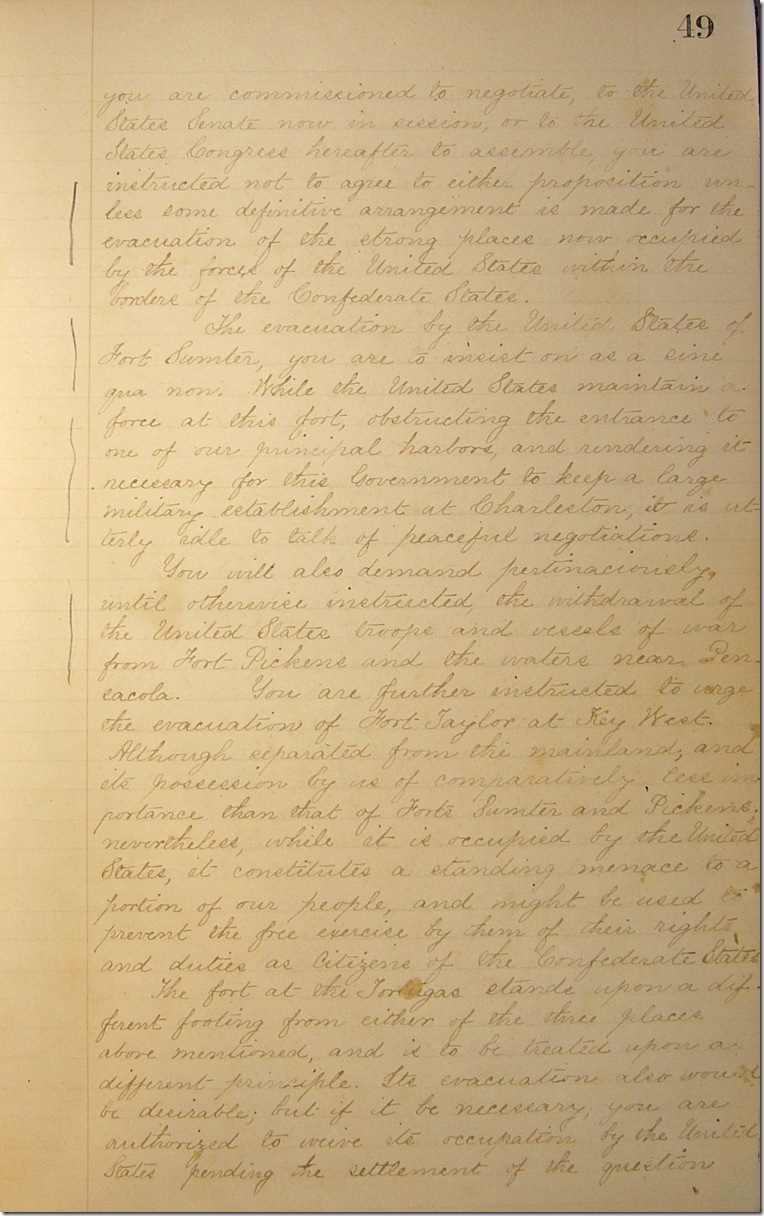 AMs 811-20 p49 Confederate Letter Book 3-14-1861 p3 edited