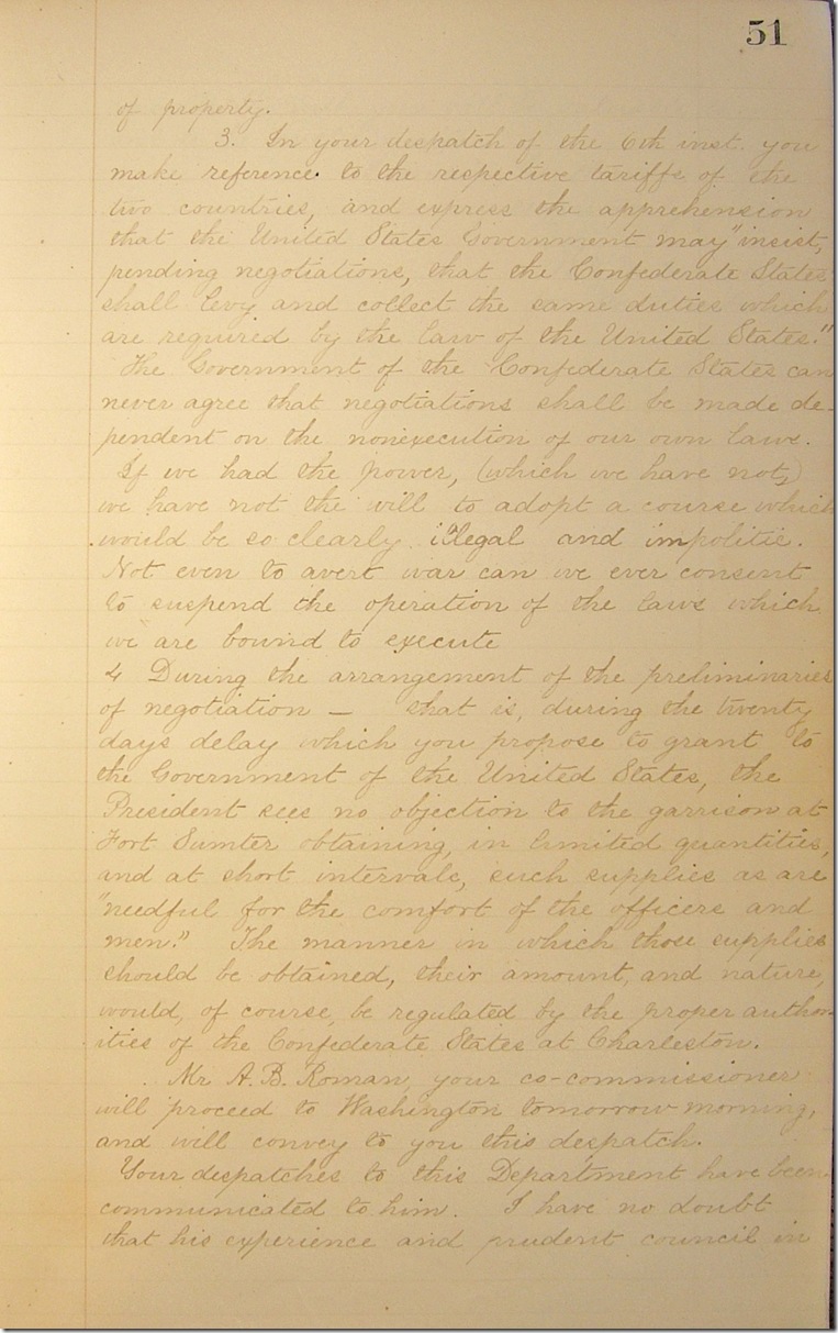 AMs 811-20 p51 Confederate Letter Book 3-14-1861 p4 edit