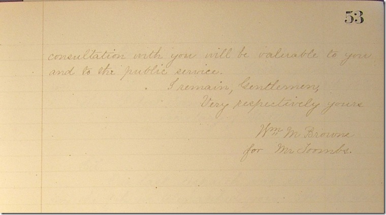 AMs 811-20 p53 Confederate Letter Book 3-14-1861 p5  edited