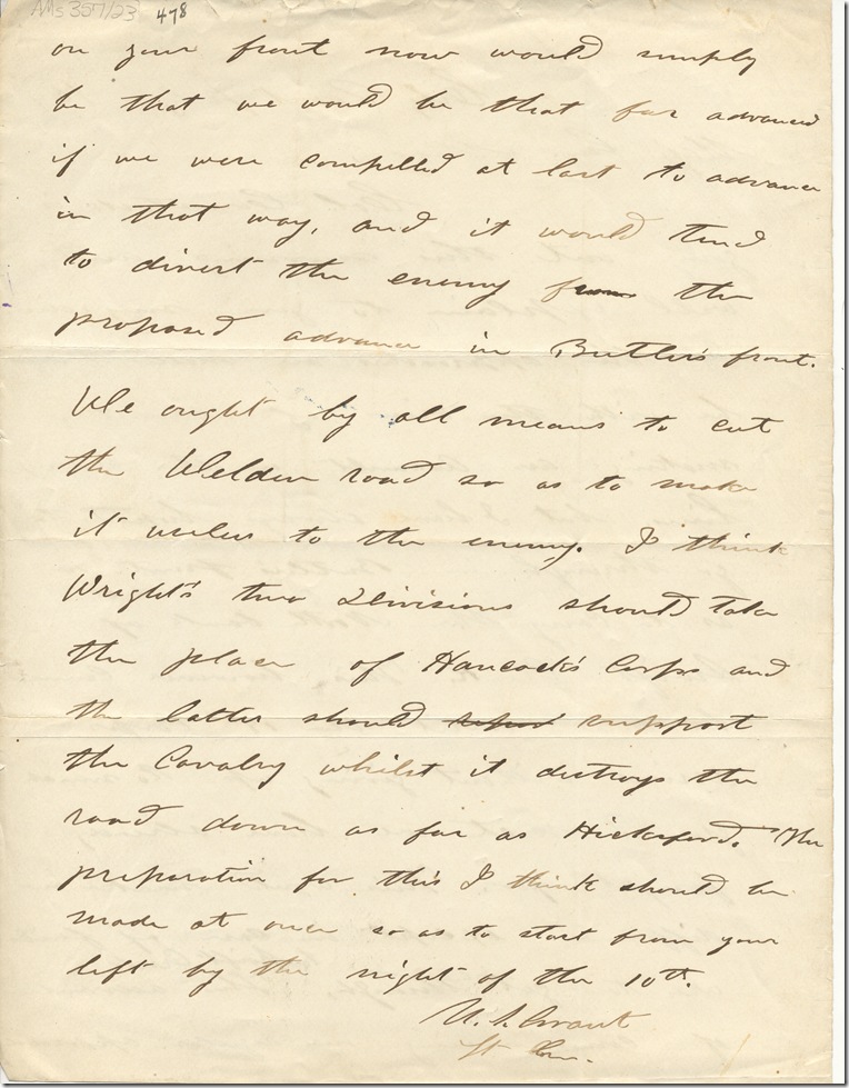 AMs 357-23 p2 U.S. Grant to George G. Meade