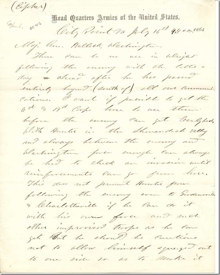 AMs 357-24 p1 U.S. Grant to Henry W. Halleck
