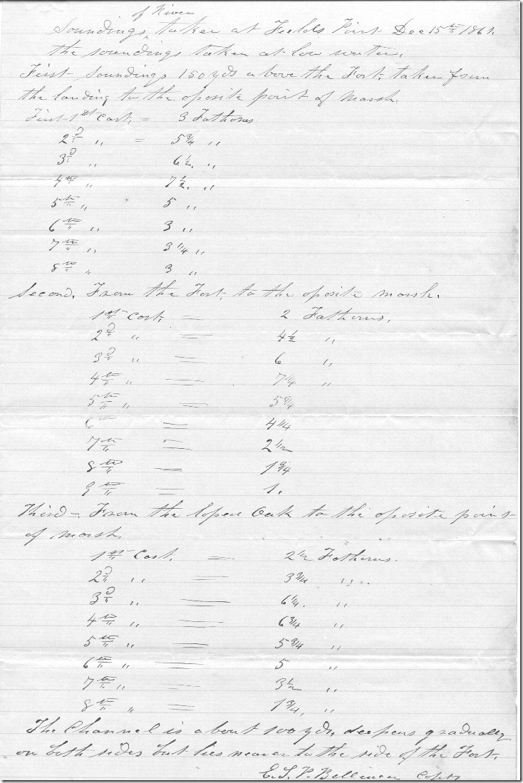 AMs 1168-11 soundings of Cumbahee River, Dec 17 1861