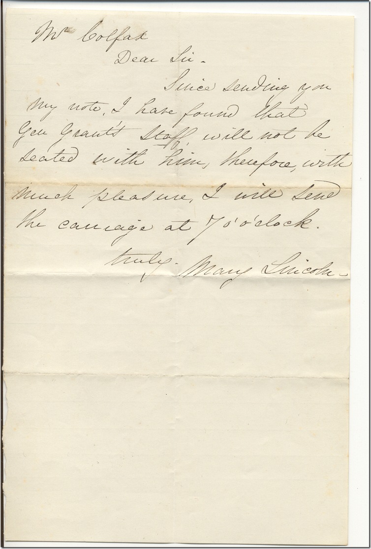 AMs 354-13-2 Mary Lincoln to Schuyler Colfax 300