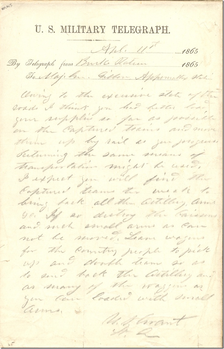 AMs 358-11 p1 U.S. Grant to John Gibbon