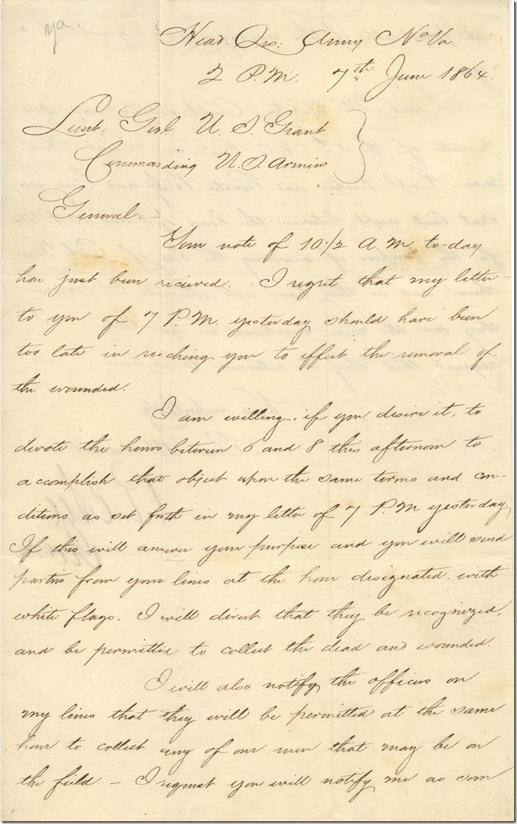 AMs 359-27 p1 Robert E Lee to US Grant