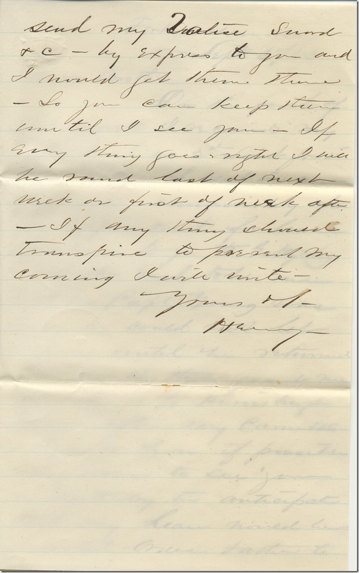 Moore VI-5-23 p2 Henry Warner to John Riddle Warner 9-3-63