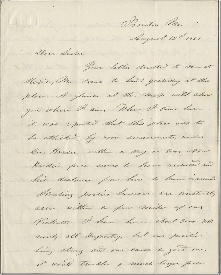 AMs 357-2 p1 Grant to sister 8-12-1861 copy