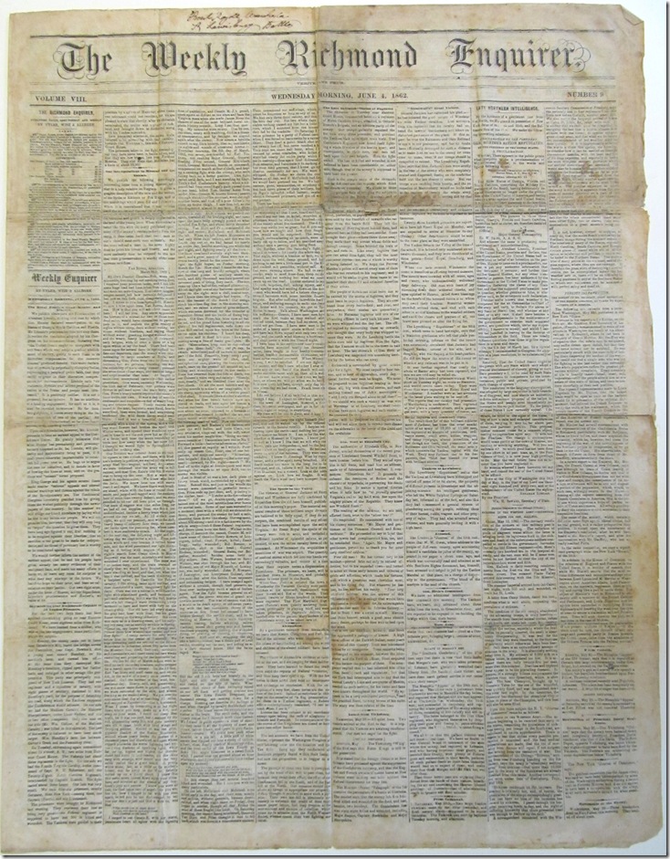 Richmond Enquirer 6-4-1862