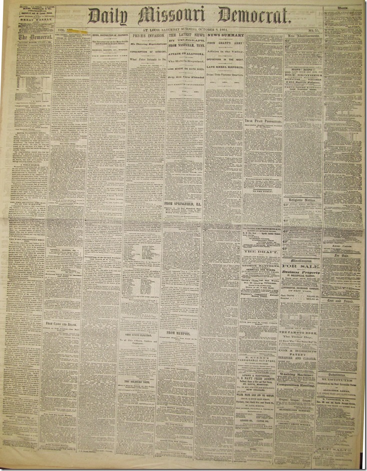 Daily Missouri Democrat 10-8-1864