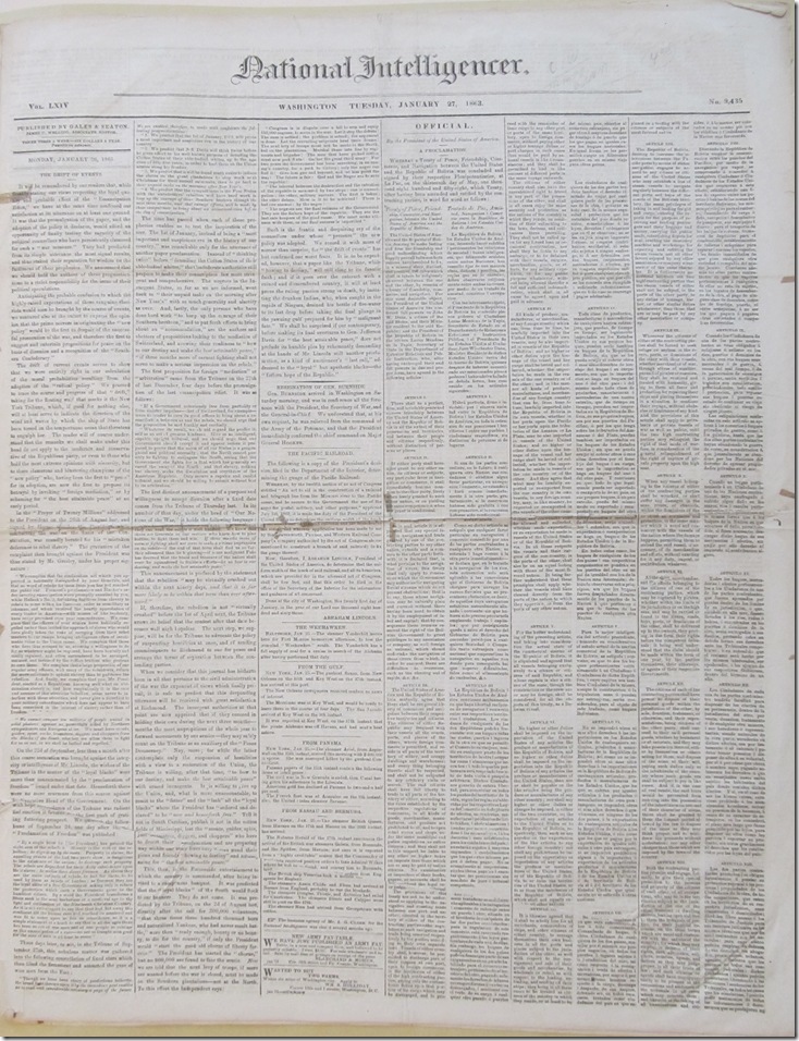 National Intelligencer 1-27-1863